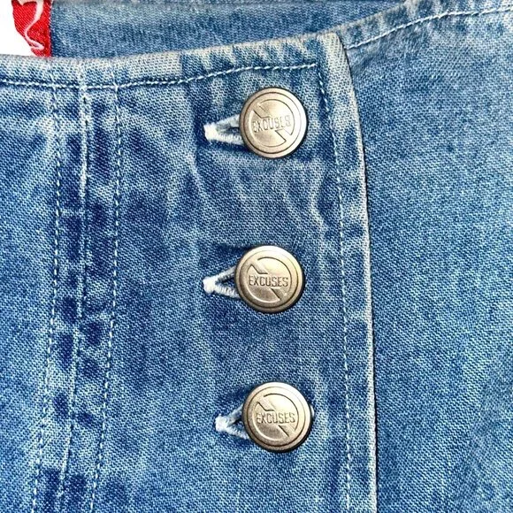 Vintage Y2K No Excuses Denim Jean Skort Size 9/10 - Picture 2 of 7